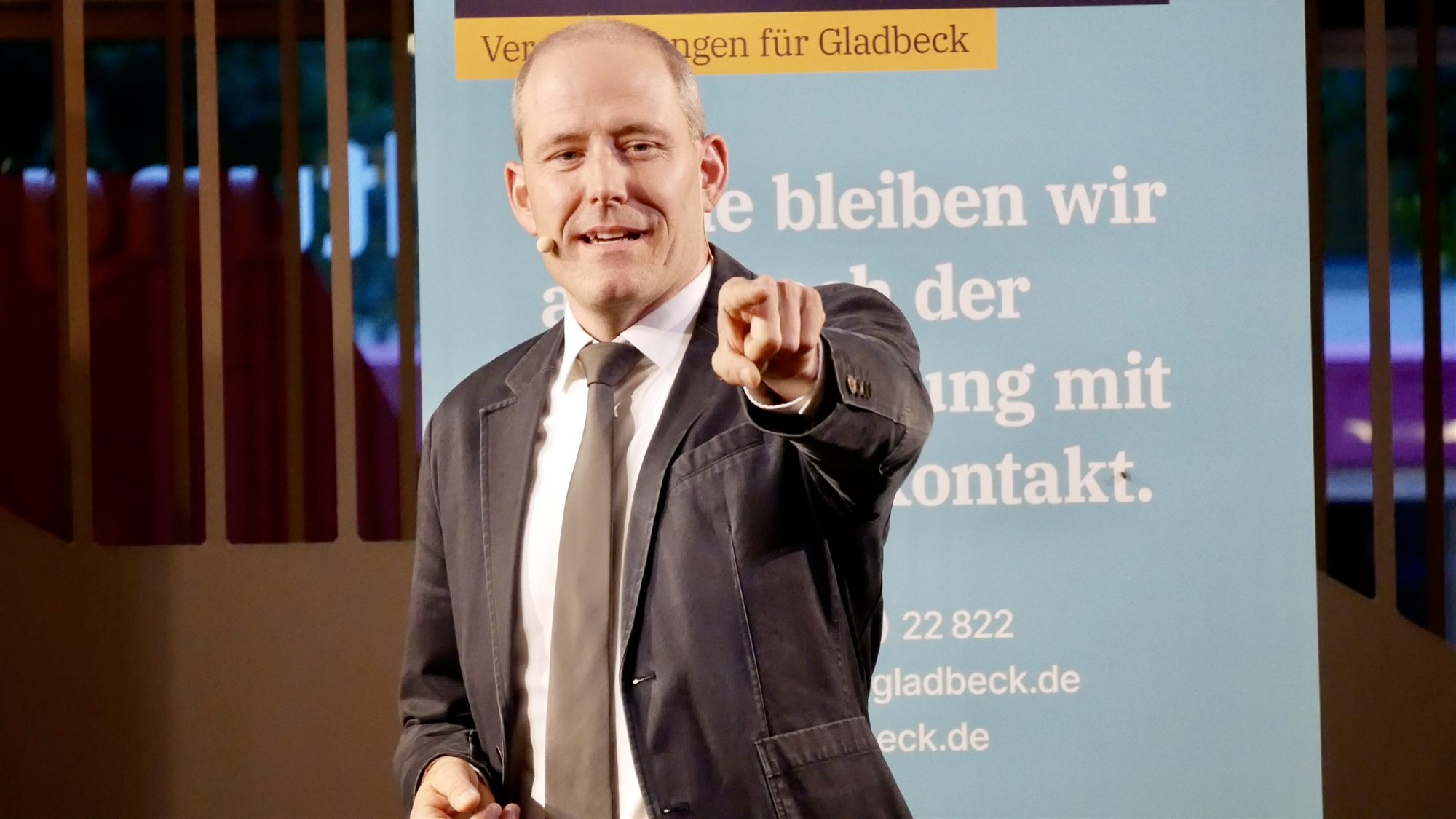 Peter Rademacher bei einem Termin in Gladbeck