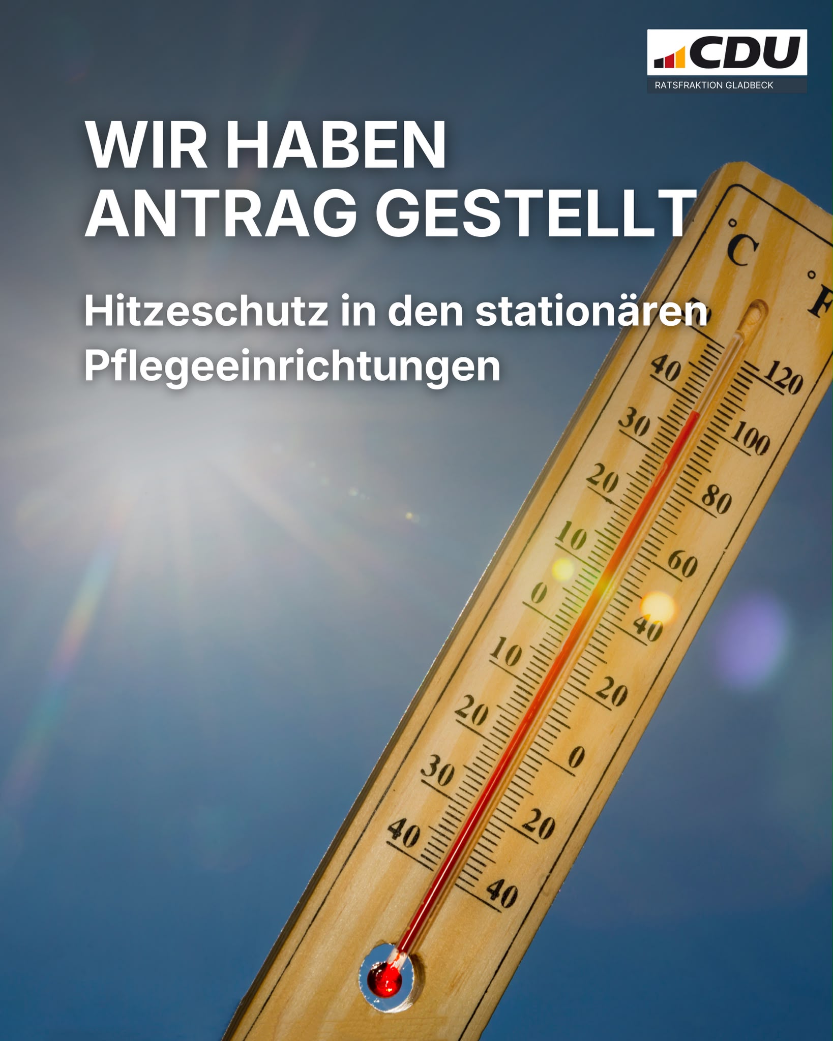 Hitzeschutz in den stationären Pflegeeinrichtungen in der Stadt Gladbeck –Sachstandsbericht und Darstellung der Maßnahmen zum Schutz besondersvulnerabler Menschen während der Hitzewellen 2026